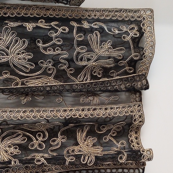 NWT Sophie Chang Sheer Cardigan Embroidered Large Lace Long Sleeve - Picture 7 of 8